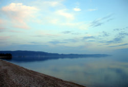 Lake Superior Provincail Park Agawabay の夕暮れ