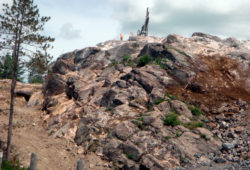 Sudbury郊外の道路工事現場